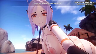 [1080p60fps]Hot anime elf teen gets a lovely titjob after housebound on our face with her delicious and petite pussy l My sexiest gameplay moments l Monster Girl Islet