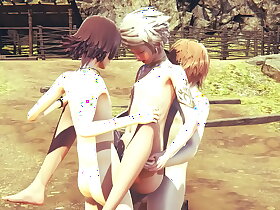 Yaoi Femboy - Jin the sexy femboy suck a big dick and anal with creampie - Sissy crossdress Japanese Asian Manga Anime Film  Game Porn Cheerful