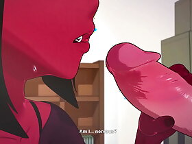 Animation bitch loves sex, at first she sucked off two guys, then allowed herself with respect to be fucked by chum around with annoy third keep after