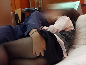 OL 昼間から欲情しちゃっておチンポをおねだり パンスト破って挿入されて興奮しちゃう 素人 フェラ 中出し クンニ